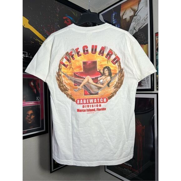 Vintage Y2K Lifeguard Babewatch Division Tee - Picture 1 of 5